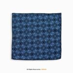 Royal Blue Geometric Mosaic Paisley Men's Ascot Cravat Tie, Pocket Square Set-NS-1063 - Image 2