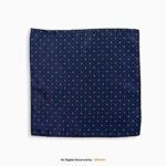 Navy Blue Pin-Dot Paisley Men's Ascot Cravat Tie, Pocket Square Set-NS-1064 - Image 2