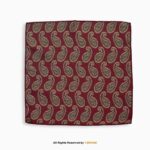 Burgundy & Gold Paisley Men's Ascot Cravat Tie, Pocket Square Set-NS-1065 - Image 2