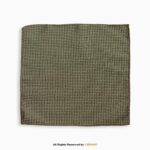 Olive Green & Bronze Micro-Basketweave Paisley Men's Ascot Cravat Tie, Pocket Square Set-NS-1069 - Image 2