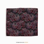 Crimson Red & Blue Paisley Men's Ascot Cravat Tie, Pocket Square Set-NS-1073 - Image 2