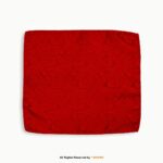 Scarlet Red Paisley Men's Ascot Cravat Tie, Pocket Square Set-NS-1075 - Image 2