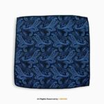 Royal Blue Paisley Men's Ascot Cravat Tie, Pocket Square Set-NS-1076 - Image 2