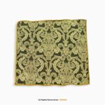 Gold & Black Damask Baroque Paisley Men's Ascot Cravat Tie, Pocket Square Set-NS-1077 - Image 2
