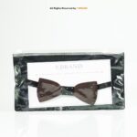 Dark Wooden Bow Tie with Polka Dot Knot BT-1032 - Image 2