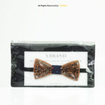 Laser-Cut Filigree Wooden Bow Tie with Patterned Knot BT-1037 - Image 2
