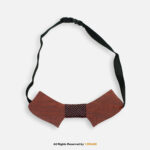 Angular Wooden Bow Tie with Pin Dot Knot BT-1038