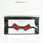 Angular Wooden Bow Tie with Pin Dot Knot BT-1038 - Image 2