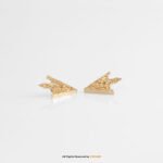 Premium Gold Carved Metal Collar Pins -CPB-1029