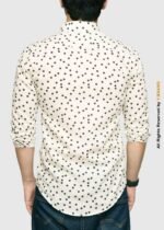 Y-BRAND Off-White & Black Polka Dot Casual shirt with contrast CS-1027 - Image 4