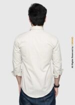 Y-BRAND Men’s Grey & Beige Chevron Printed Casual Shirt (CS-1019) - Image 4