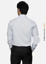Y-BRAND Light Blue Dotted Stripe shirt with contrast DS-1020 - Image 4