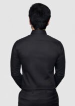 Y-BRAND Men's Classic Premium Solid Black Formal Dress Shirt FS-1082 - Image 4
