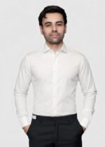 Y-BRAND Men's Classic Premium Solid White Formal Dress Shirt FS-1085