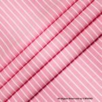 Pink & White Vertical Striped Fabric YCS-1043 - Image 3