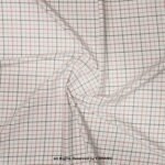 White Tattersall Windowpane Check Fabric YCS-1044