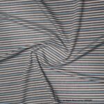 Charcoal Grey & Sky Blue Vertical Striped Fabric YCS-1046