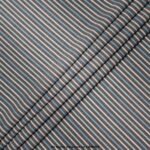 Charcoal Grey & Sky Blue Vertical Striped Fabric YCS-1046 - Image 3