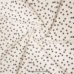 Off-White & Black Polka Dot Fabric YCS-1048