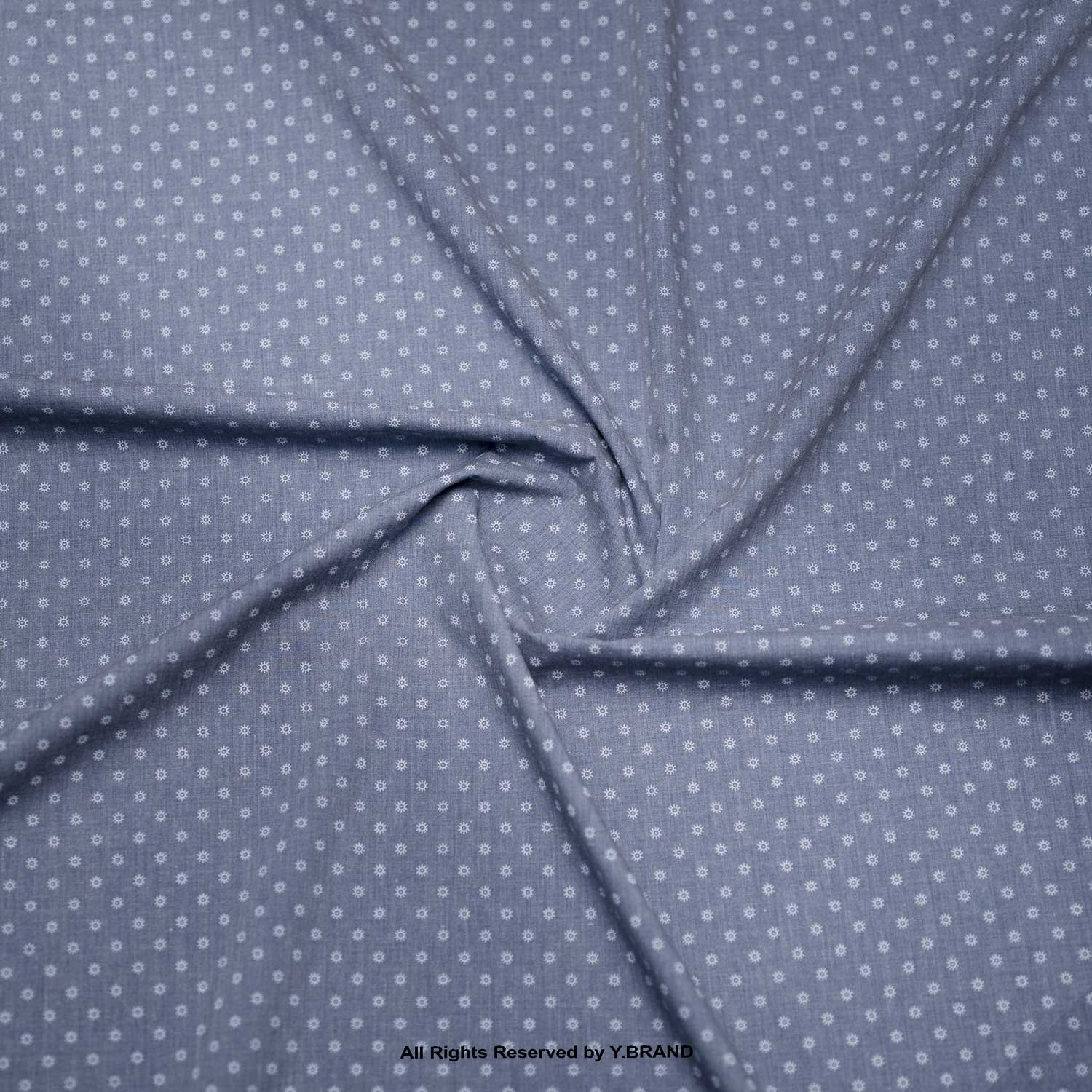 YCS-1050 Slate Blue Geometric Micro-Printed Fabric YCS-1049 - Image 1