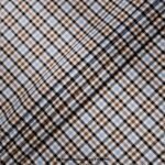 Light Blue & Brown Checked Fabric YCS-1051 - Image 3