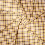 Mustard Yellow & Brown Gingham Checked Fabric YCS-1052