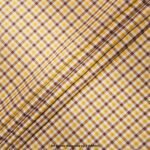 Mustard Yellow & Brown Gingham Checked Fabric YCS-1052 - Image 3