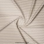 Grey & Beige Chevron Printed Fabric YCS-1055