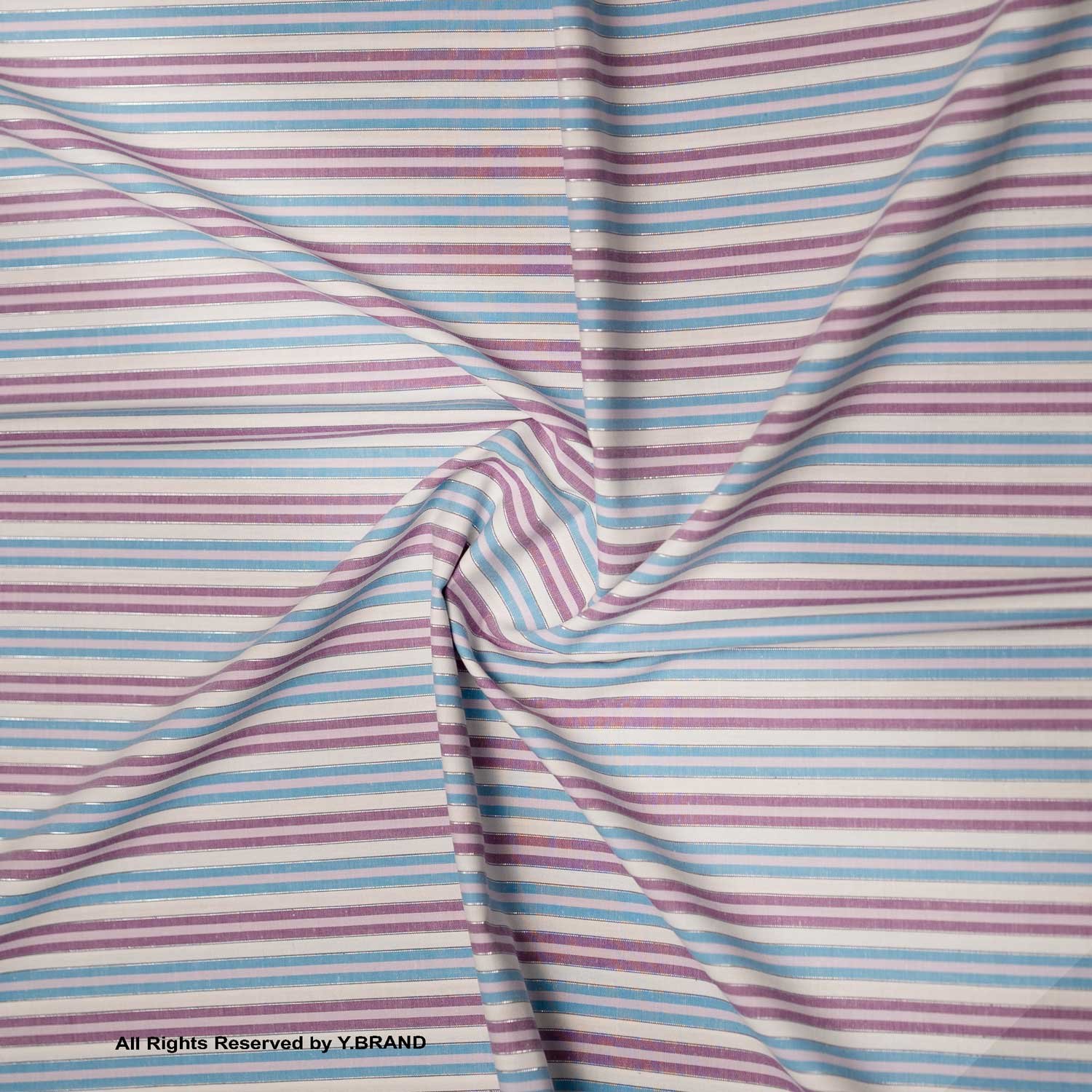 YCS-1058 Multi-Stripe with Silver Pinstripe Fabric YCS-1056 - Image 1