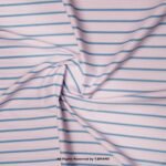 Light Pink & Blue Striped Fabric YCS-1057