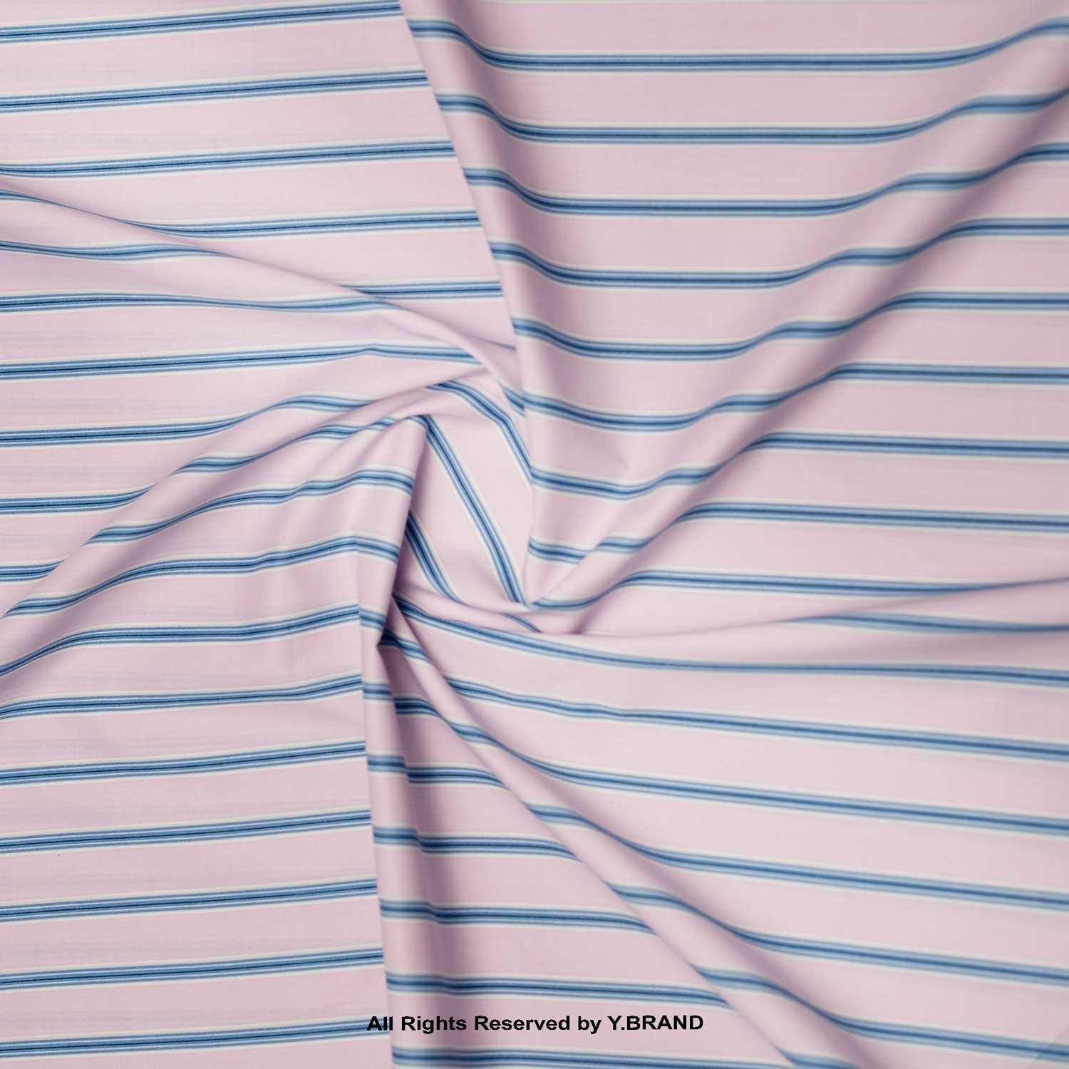YCS-1060 Light Pink & Blue Striped Fabric YCS-1057 - Image 1
