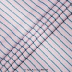 Light Pink & Blue Striped Fabric YCS-1057 - Image 3