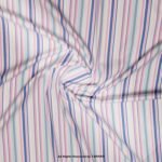 Pink & Blue Multi-Color Striped Fabric YCS-1062