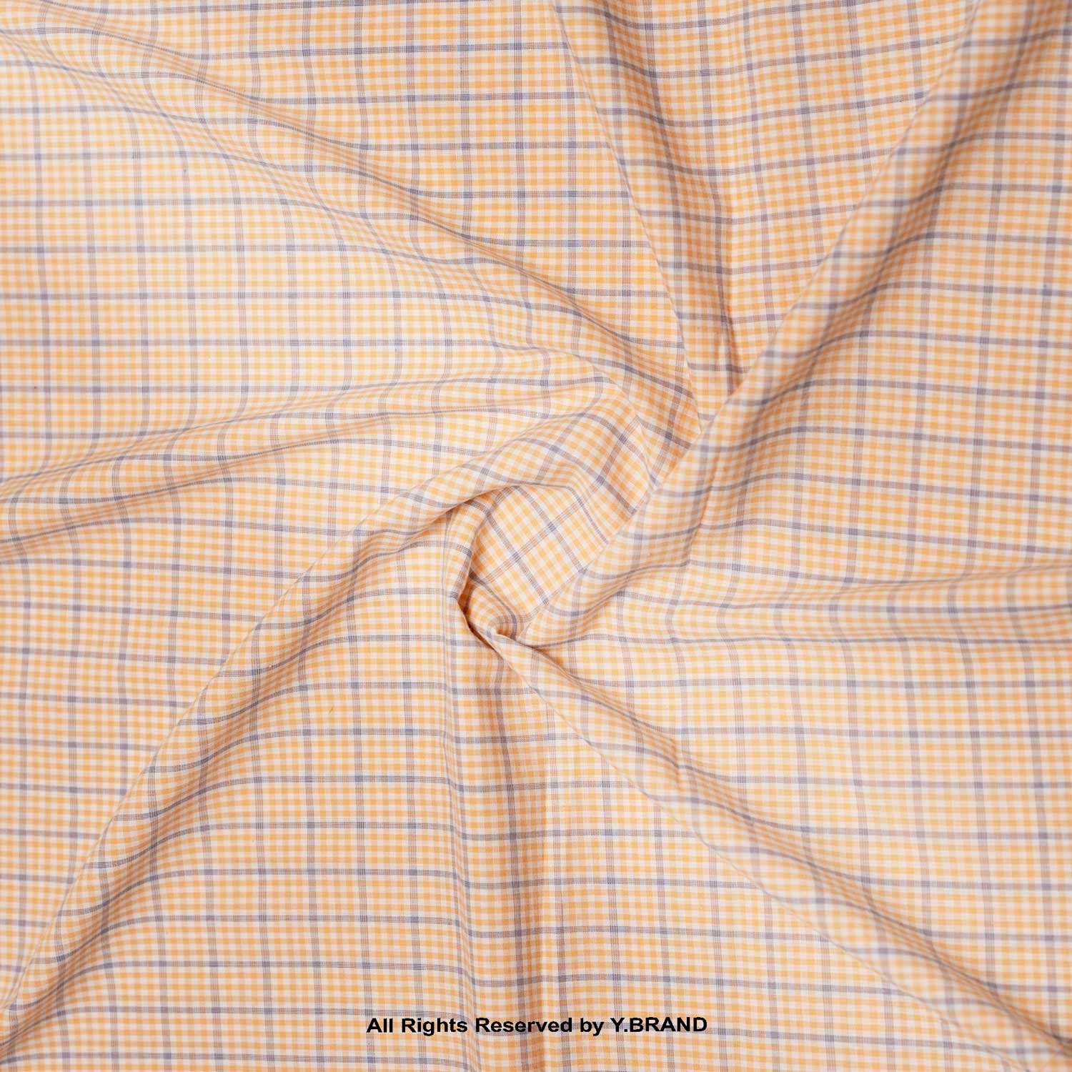YCS-1066 Peach & Slate Grey Micro-Check Fabric YCS-1063 - Image 1