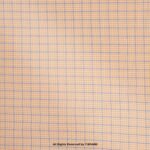 Peach & Slate Grey Micro-Check Fabric YCS-1063 - Image 2