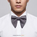 Black & Pink Textured Multi-Color Patterned Men's Bow Tie BT-1056