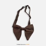Black & Pink Textured Micro-Check Men's Bow Tie BT-1068 - Image 2