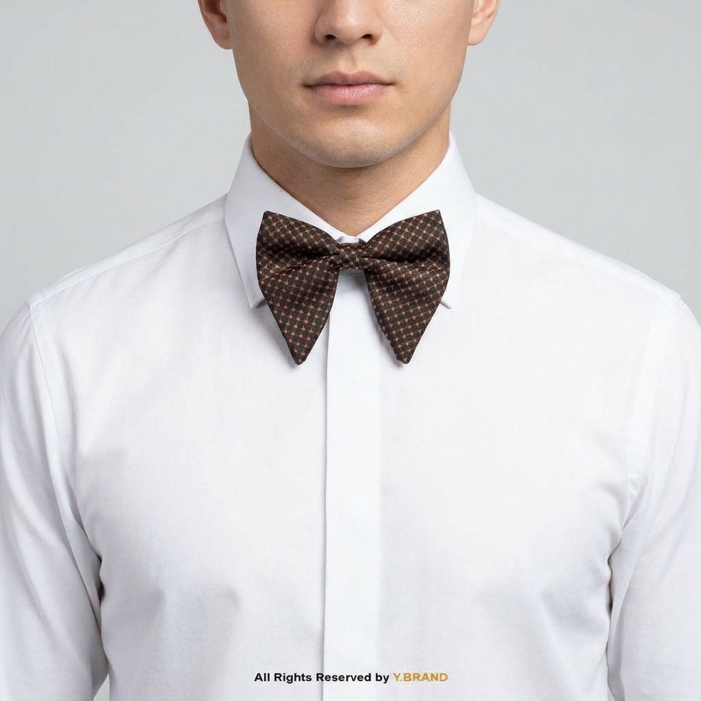 BT-1068a Black & Pink Textured Micro-Check Men's Bow Tie BT-1068 - Image 1