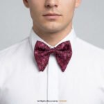 Burgundy & Magenta Paisley Woven Men's Bow Tie BT-1071