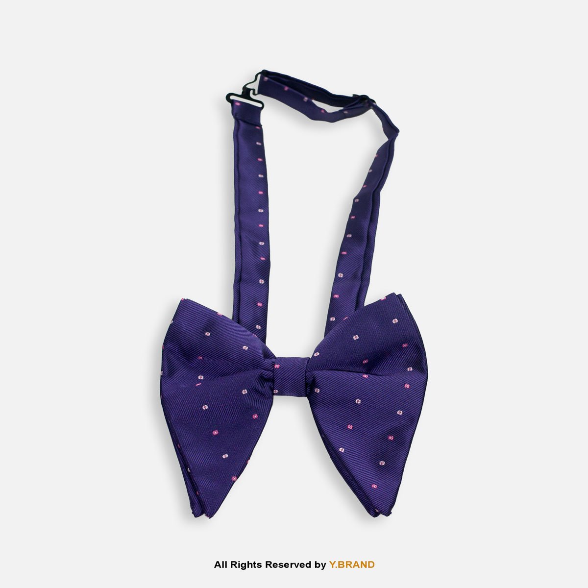 BT-1089 Royal Purple & Pink Textured Micro-Polka Dot Men's Bow Tie BT-1089 - Image 1